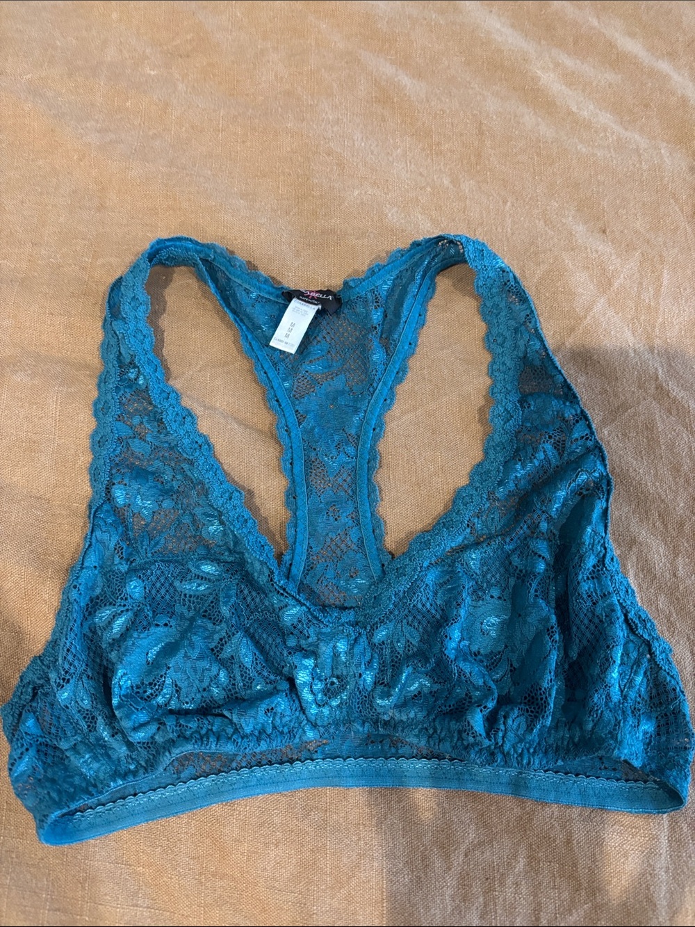 Cleobella Teal Lace Racerback Bralette